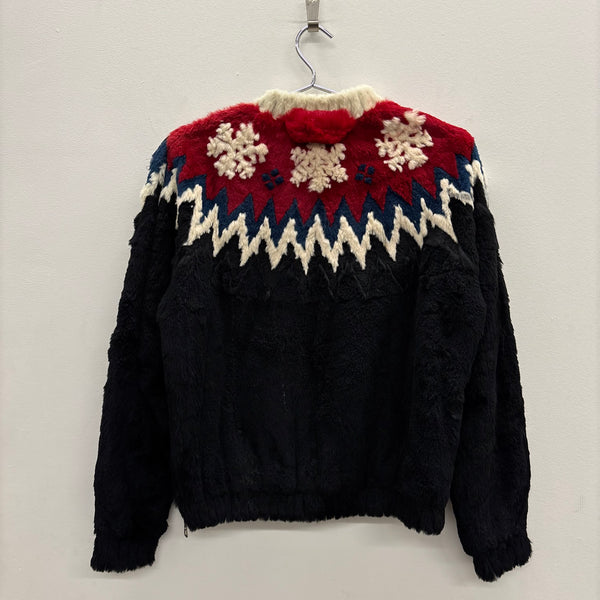 FW99 Jean Paul Gaultier Rabbit Fur Nordic Sweater
