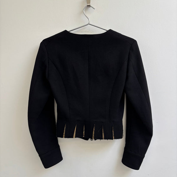 FW08 Yves Saint Laurent By Stefano Pilati Cropped Wool Jacket