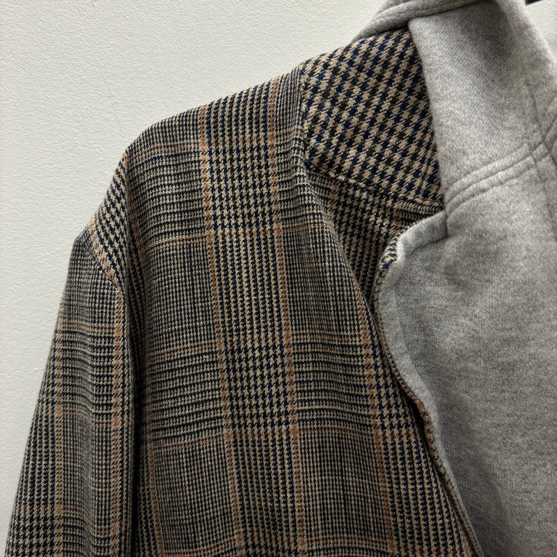 Final Home Hooded Plaid Blazer