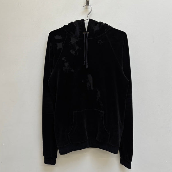 FW18 Saint Laurent Paris Distressed Velvet Hoodie