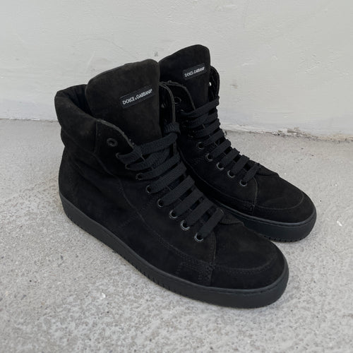 00s Dolce & Gabbana Suede High Top Sneakers