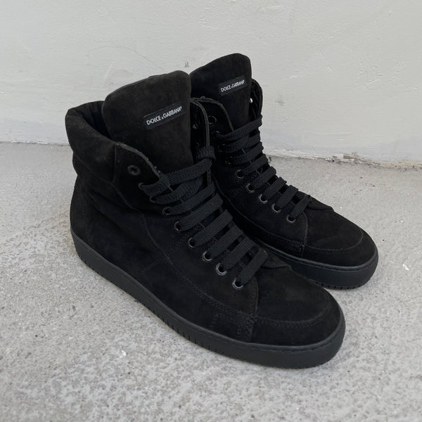 00s Dolce & Gabbana Suede High Top Sneakers