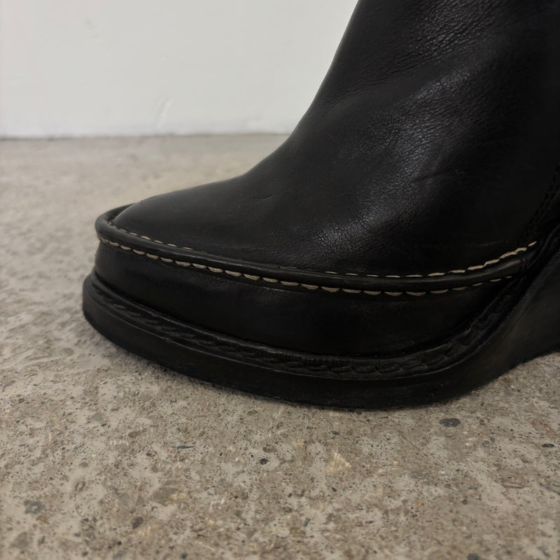 FW10 Ann Demeulemeester Stiletto Wedge Ankle Boots