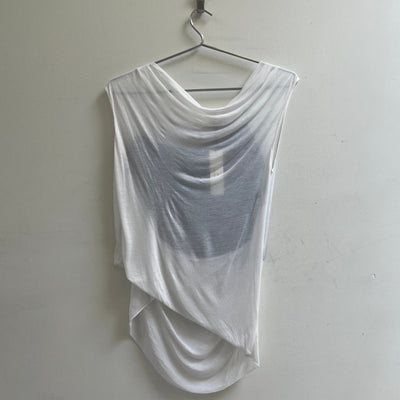 00S Helmut Lang Print Gathered Top