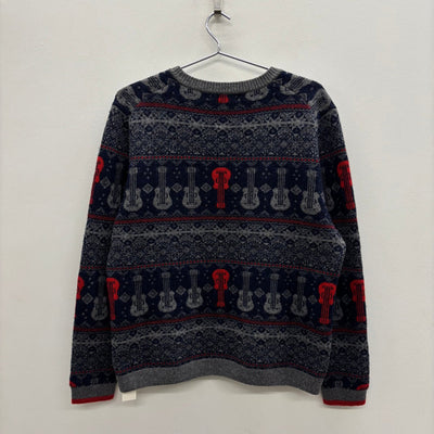 90’s Y's by Yohji Yamamoto Guitar Nordic Patterned Wool Knit Sweater