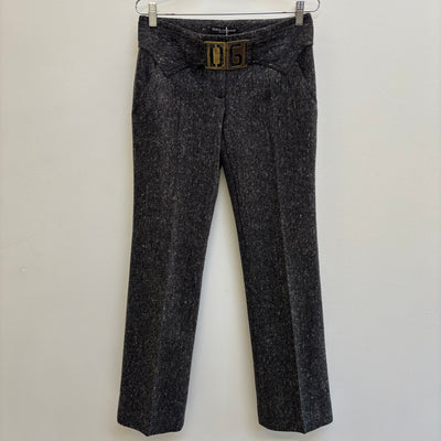 00s Dolce & Gabbana Low Rise Tweed Pants
