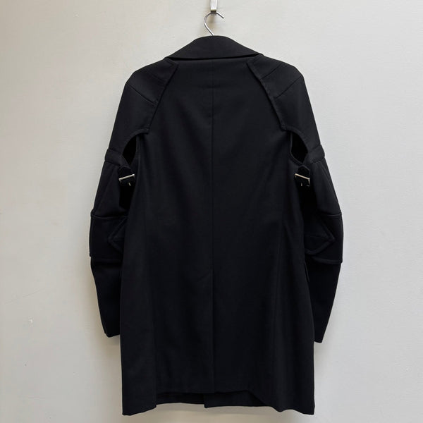 FW16 Comme Des Garçons Homme Plus Buckle Armour Wool Coat