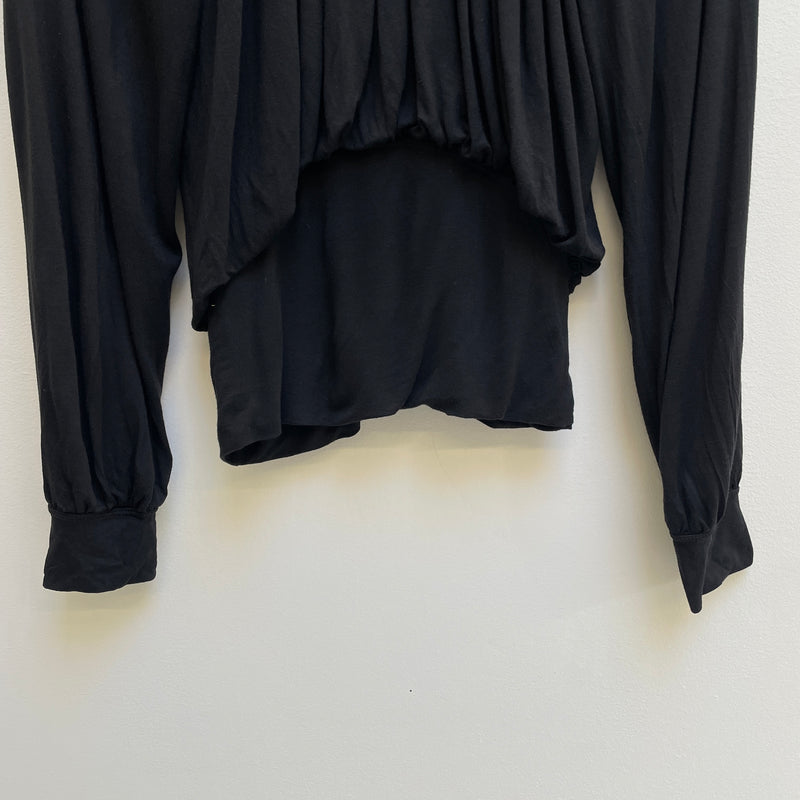 00s HUSSEIN CHALAYAN GATHERED LONGSLEEVE TOP