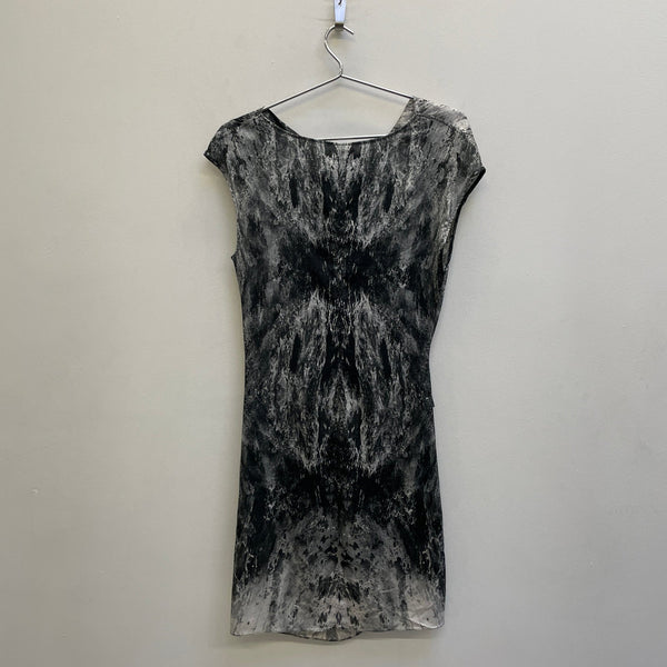 00s Helmut Lang (Lang Era) Marbled Print Dress