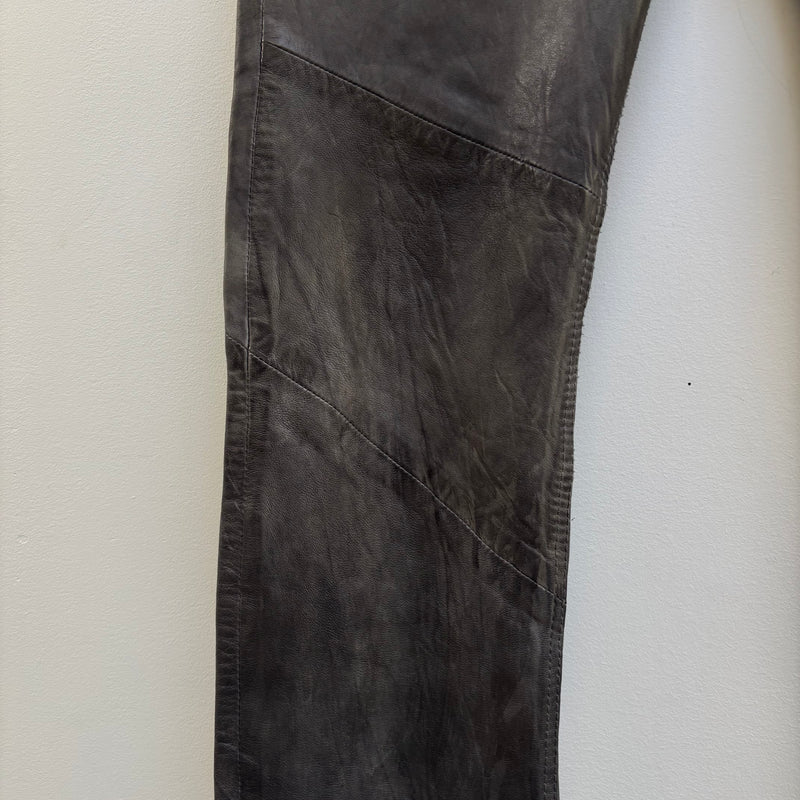 Diesel Sea Green Perforated Lambskin Jeans