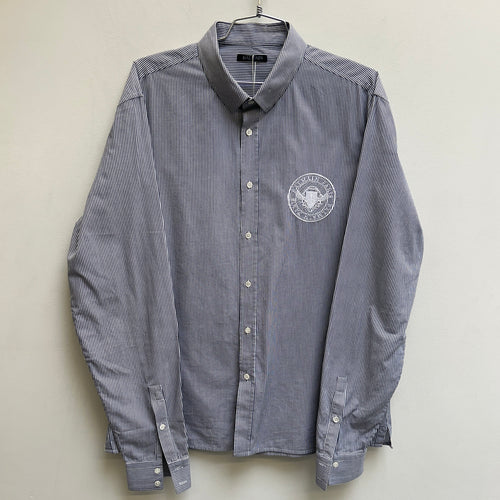 Balmain Pin Strip Embroidered Button Up Shirt