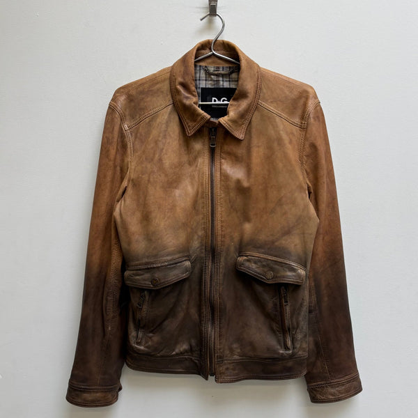 SS10 Dolce & Gabbana Ombré Lambskin Leather Jacket