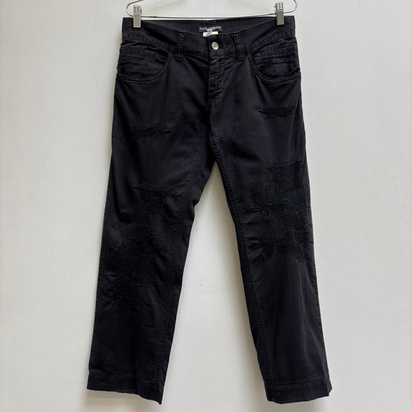 00s Dolce & Gabbana Cropped Distressed Jeans