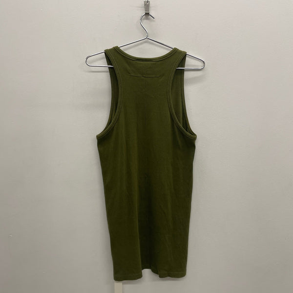 Givenchy by Ricardo Tisci Green Ribbed Tank Top