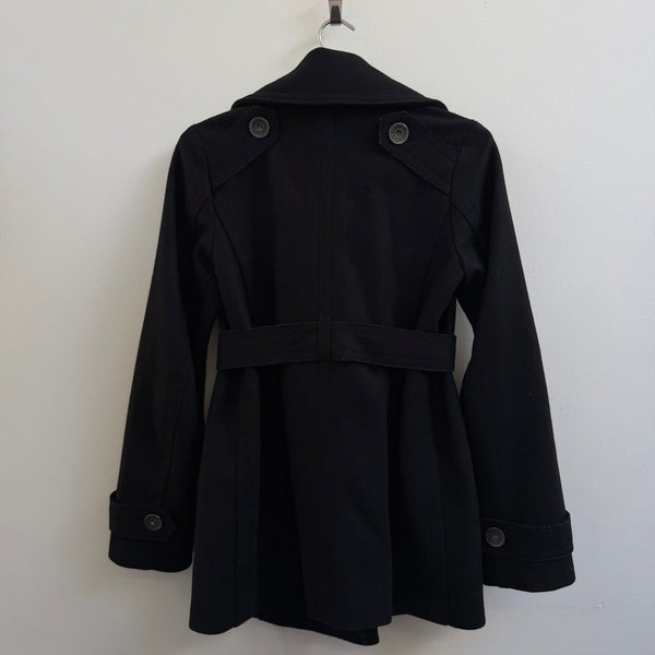 00s Plein Sud Jeanius Double Breasted Belted Trench-Style Pea Coat