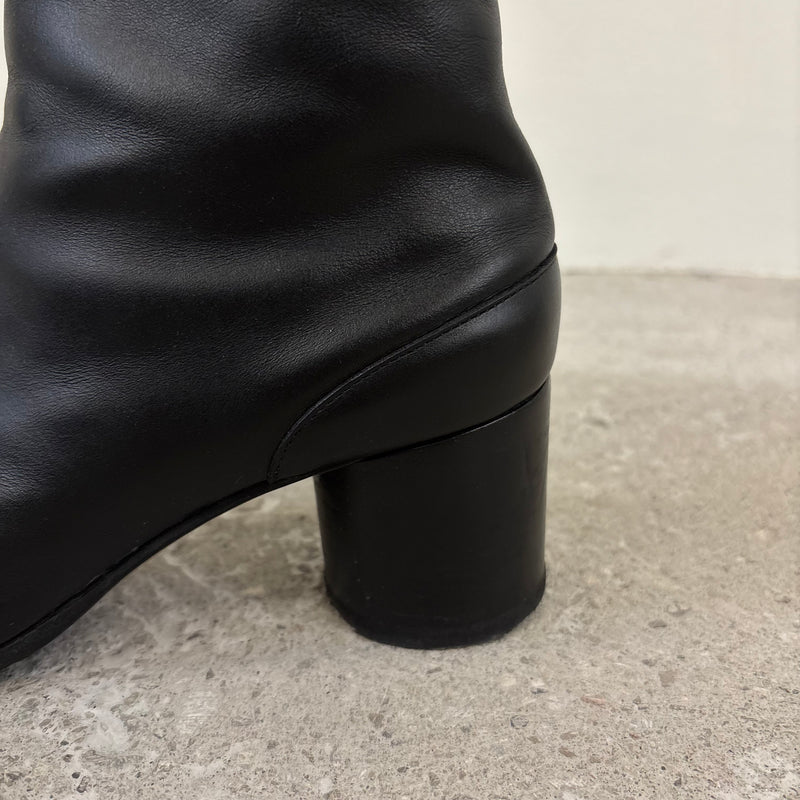 Maison Margiela Leather Tabi Heeled Boots
