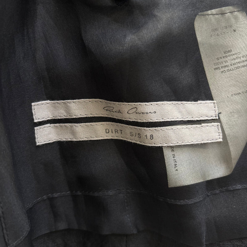 SS18 Rick Owens DIRT Silk Blazer