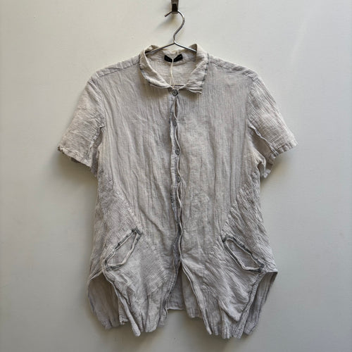 00s Marithé Francois Girbaud Wrinkled Button Up Shirt