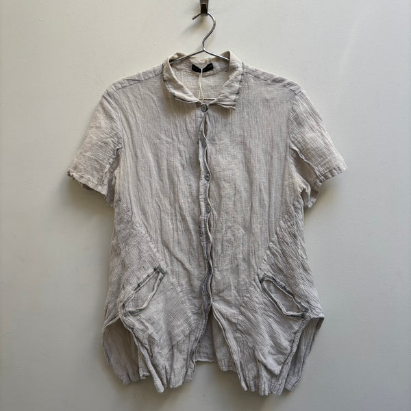 00s Marithé Francois Girbaud Wrinkled Button Up Shirt