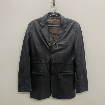 80s Objet by Jean Paul Gaultier Leather Blazer Jacket