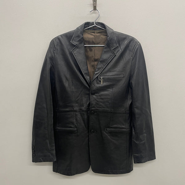 80s Objet by Jean Paul Gaultier Leather Blazer Jacket