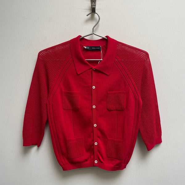 00s Dsquared2 Knit Mesh Sleeve Cardigan