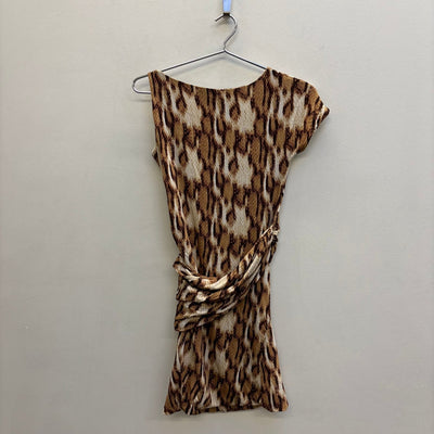 00s Roberto Cavalli Asymmetrical Animal Print Mini Dress