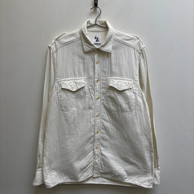 00s Yohji Yamamoto Y’s Fatigued Military Button Up Shirt