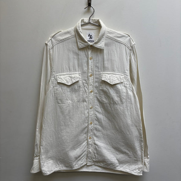 00s Yohji Yamamoto Y’s Fatigued Military Button Up Shirt