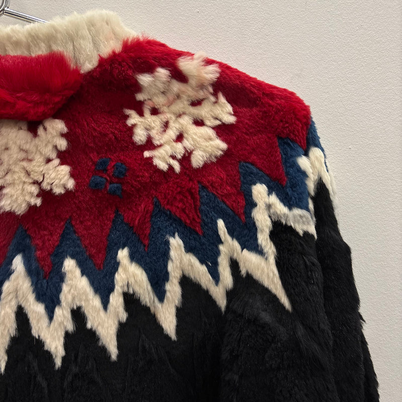 FW99 Jean Paul Gaultier Rabbit Fur Nordic Sweater