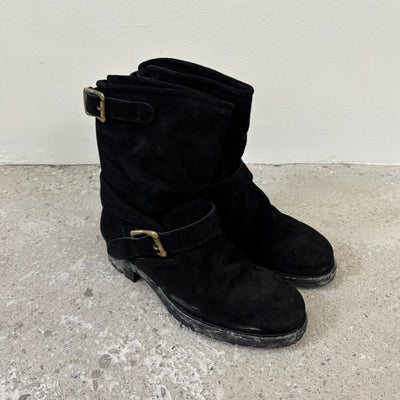 Mihara Yasuhiro Twisted Suede Engineer Boots