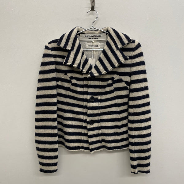 FW03 Junya Watanabe Wool Striped Button Up Blazer