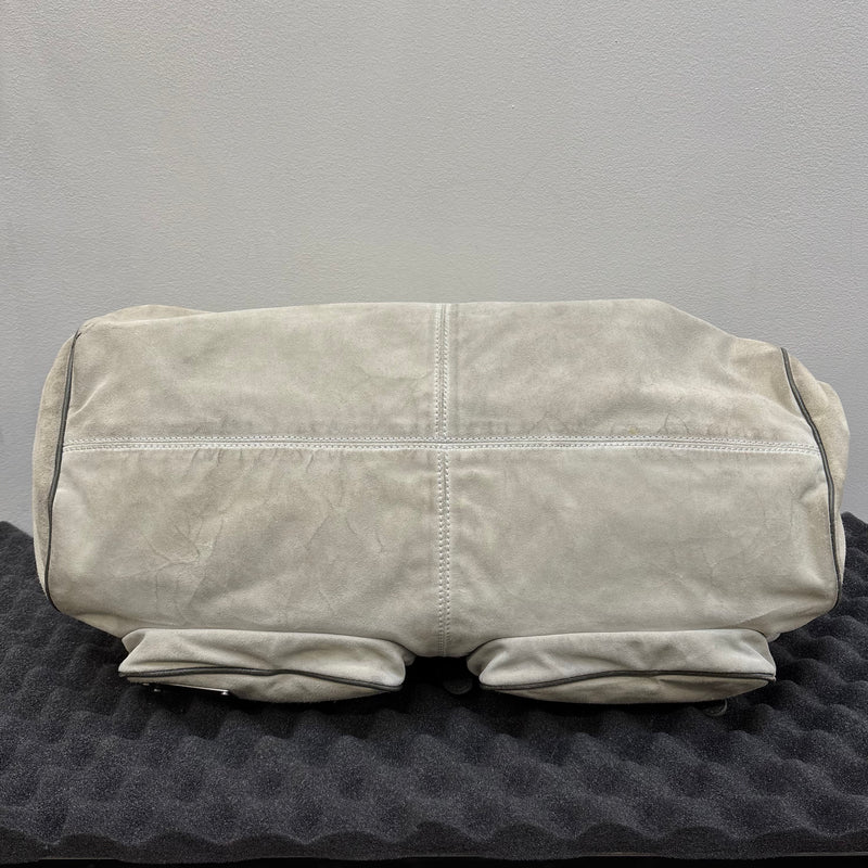 FW14 Balenciaga Suede Dual Pocket Duffle Bag