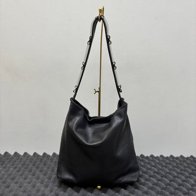 00s Prada Lucite Strap Leather Hobo Bag