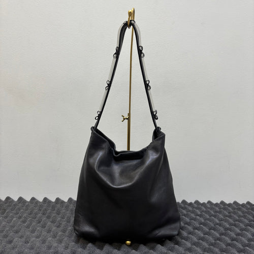 00s Prada Lucite Strap Leather Hobo Bag