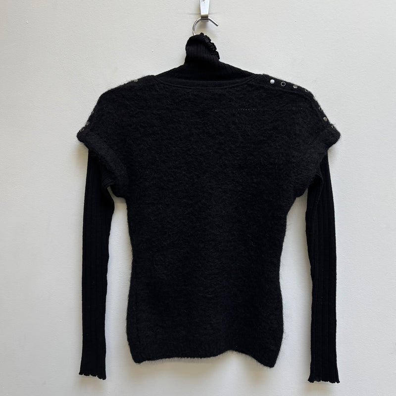 Roberto Cavalli Mohair Studded Shoulder Knit Long Sleeve