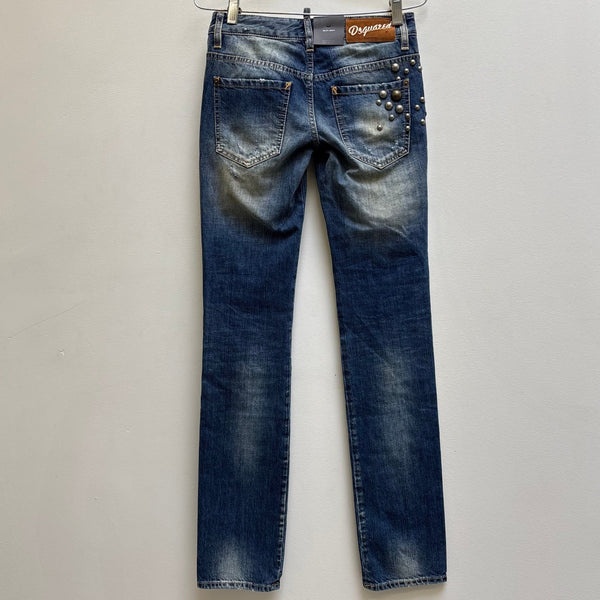 00s Dsquared2 Studded Slim Jeans