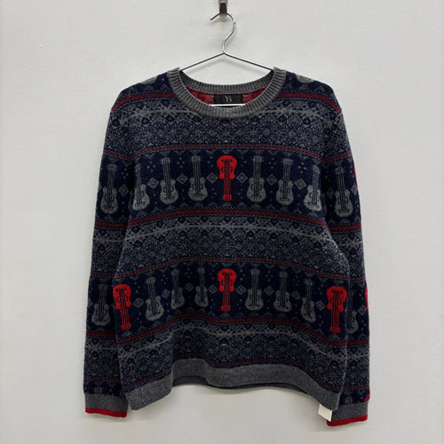 90’s Y's by Yohji Yamamoto Guitar Nordic Patterned Wool Knit Sweater