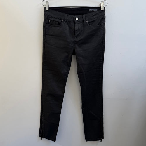 FW14 Alexander McQueen Coated Ankle Zip Skinny Jeans