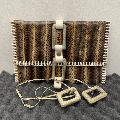 Snake Print Clutch