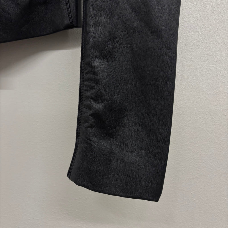 SS15 Rick Owens ‘FAUN’ Funnel Neck Leather Jacket