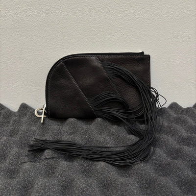 SS19 Rick Owens Leather Fringe Wallet