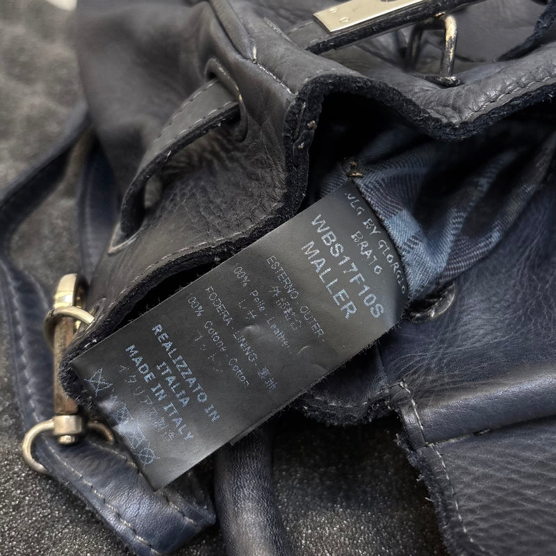Firkin Navy Star Leather Handbag