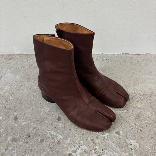 Maison Margiela Leather Ankle Tabi Boots
