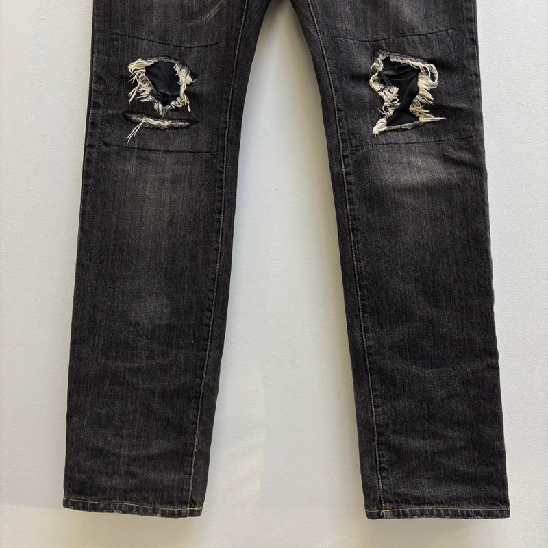 Tête Homme Acid Wash Distressed Denim Jeans