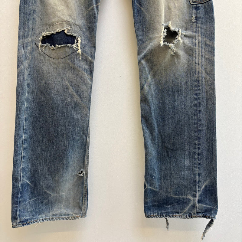 Anachronorm Distressed Patchwork Jeans