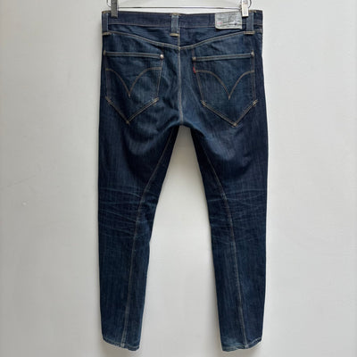 Levi's Engineered Distressed Dark Wash Jeans
