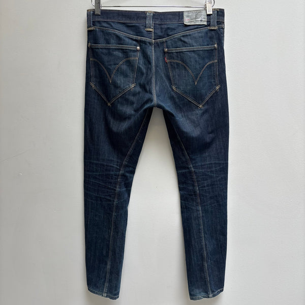 Levi's Engineered Distressed Dark Wash Jeans
