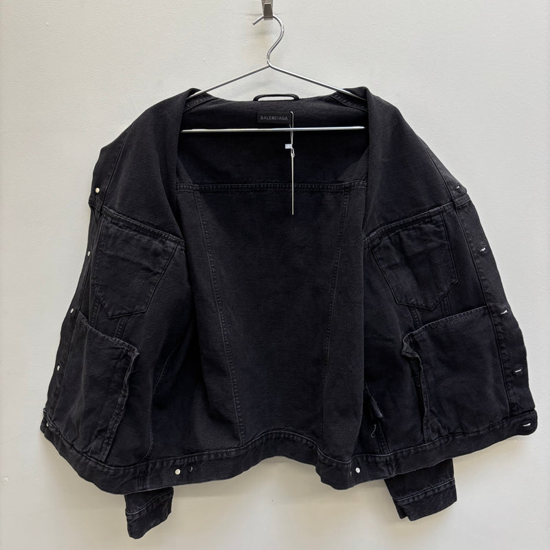 FW18 Balenciaga Trucker Paris Denim Jacket