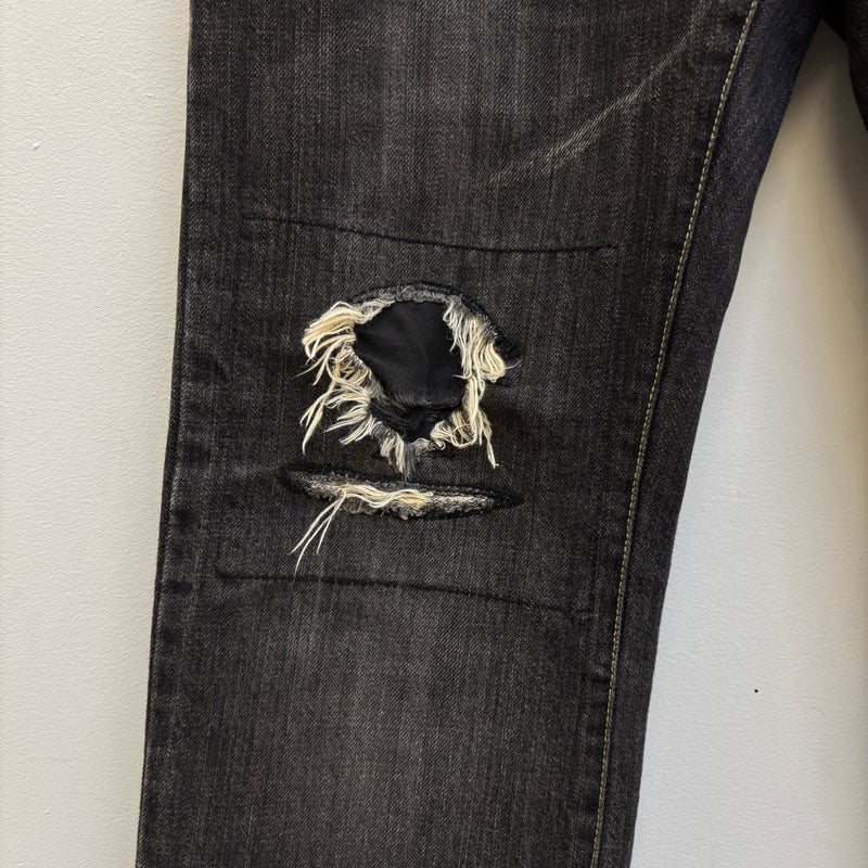 Tête Homme Acid Wash Distressed Denim Jeans